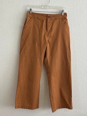 Pact Organic Cotton Twill Wide Leg Ankle Pants